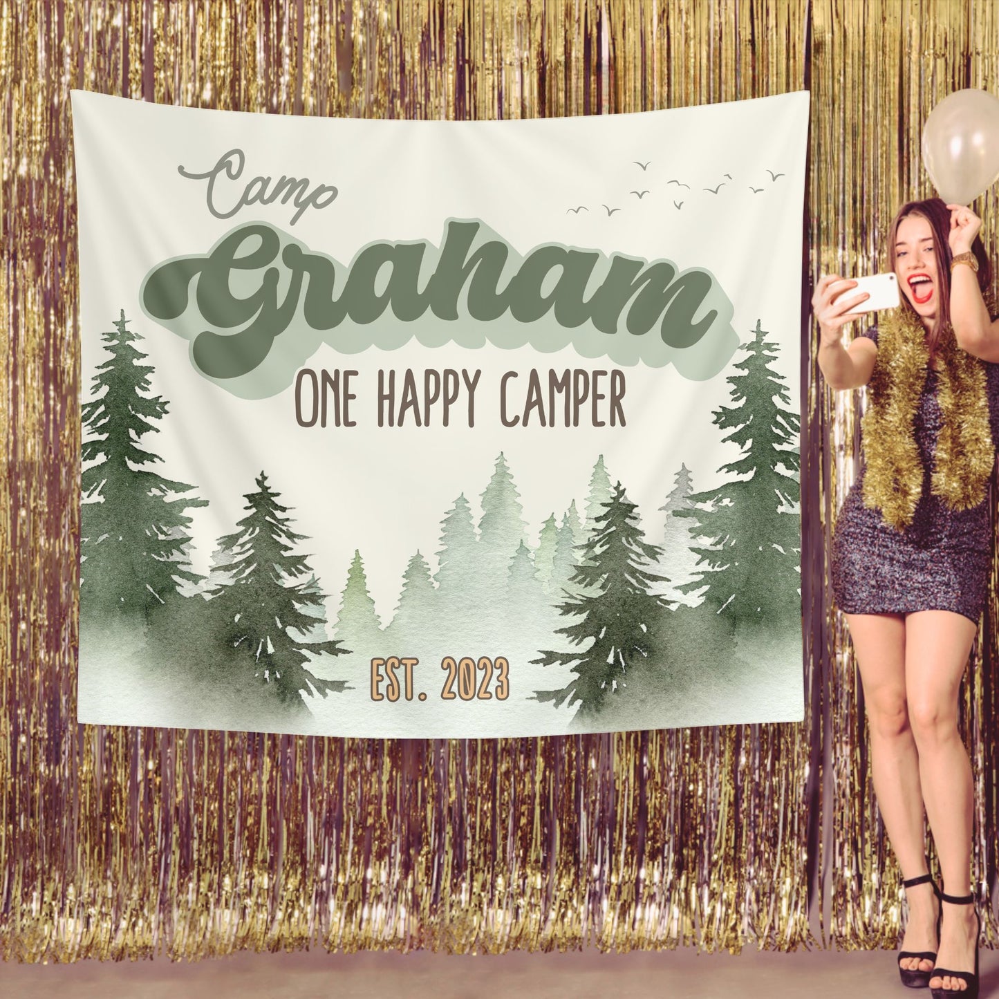 Camping Bachelorette Banner – Custom Bach Décor | #40