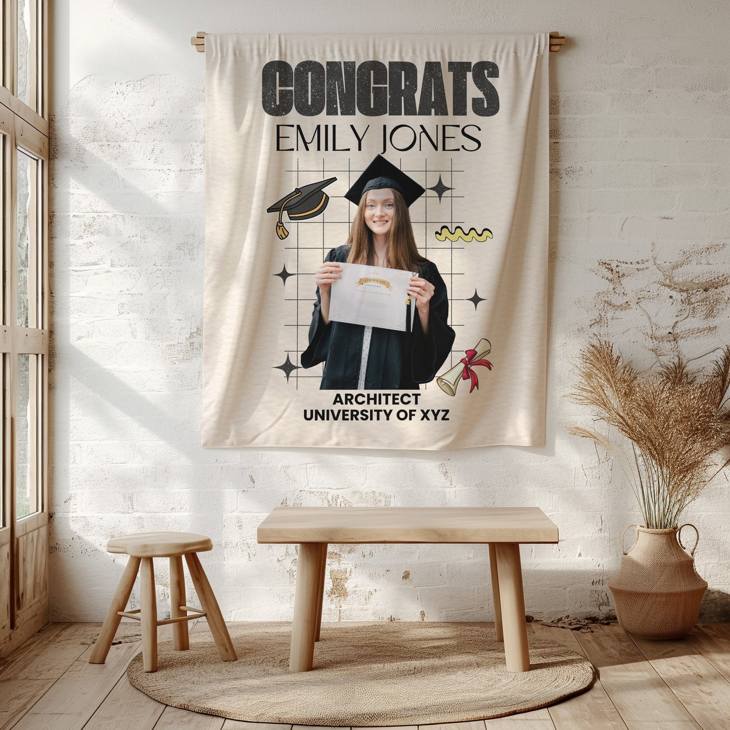 Custom Graduation Backdrop Banner- #7