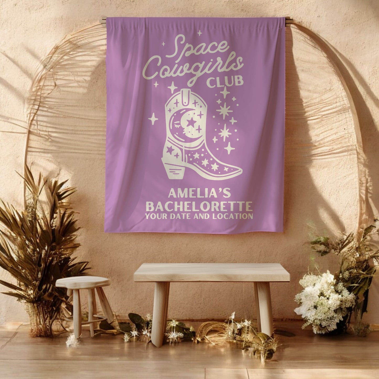 Space Cowgirls Bachelorette Banner– Custom Bach Décor | #14