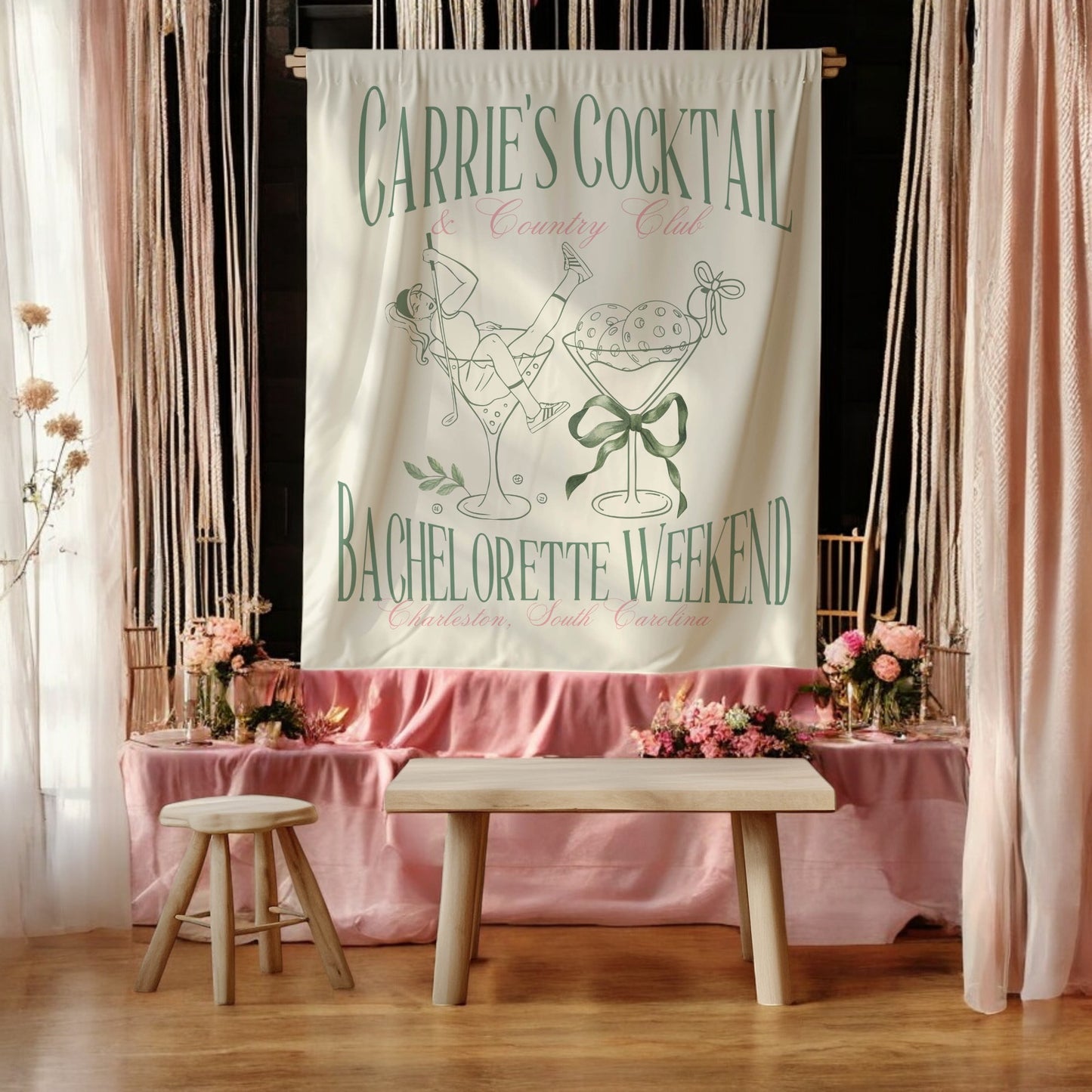 Golf Bachelorette Banner – Custom Bach Décor | #46