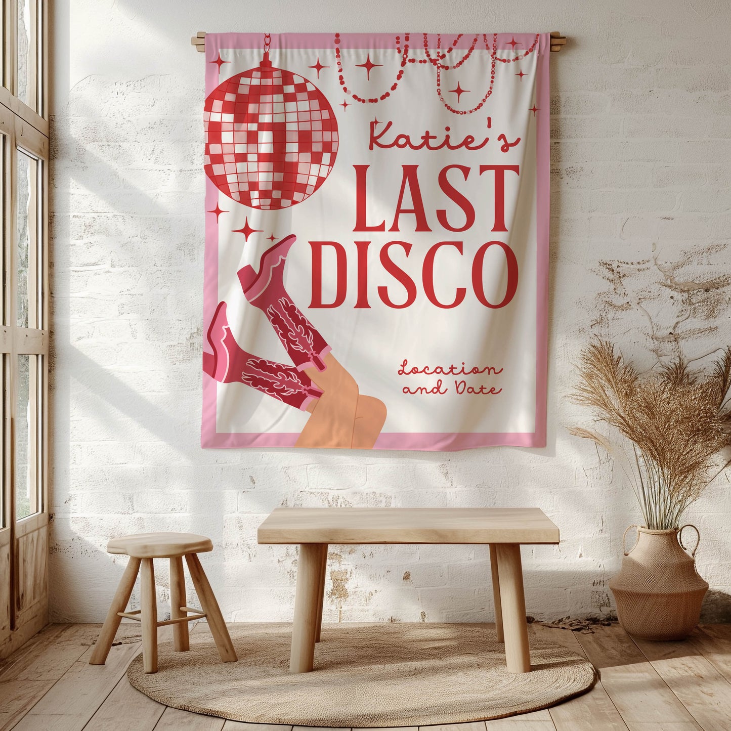 Disco Cowgirl Bachelorette Banner – Custom Bach Décor | #61