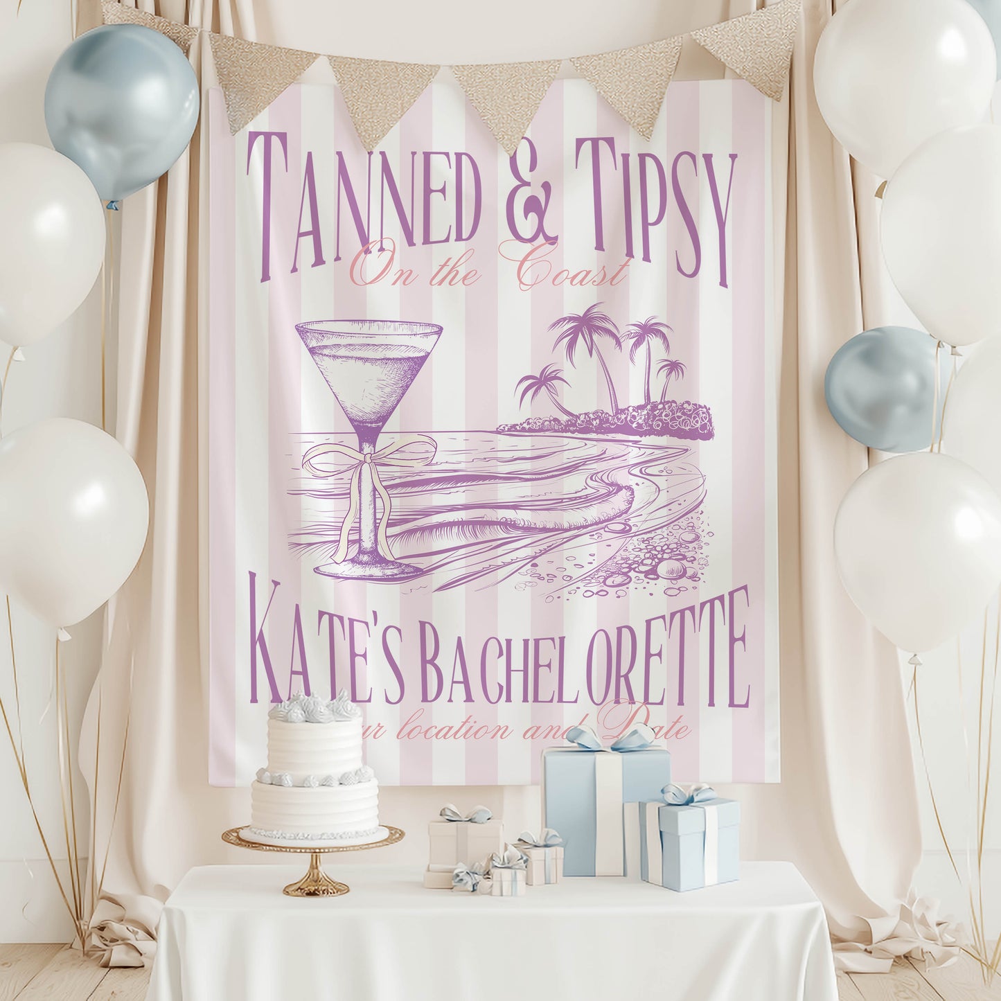 Beach Bachelorette Banner – Custom Bach Décor | #73