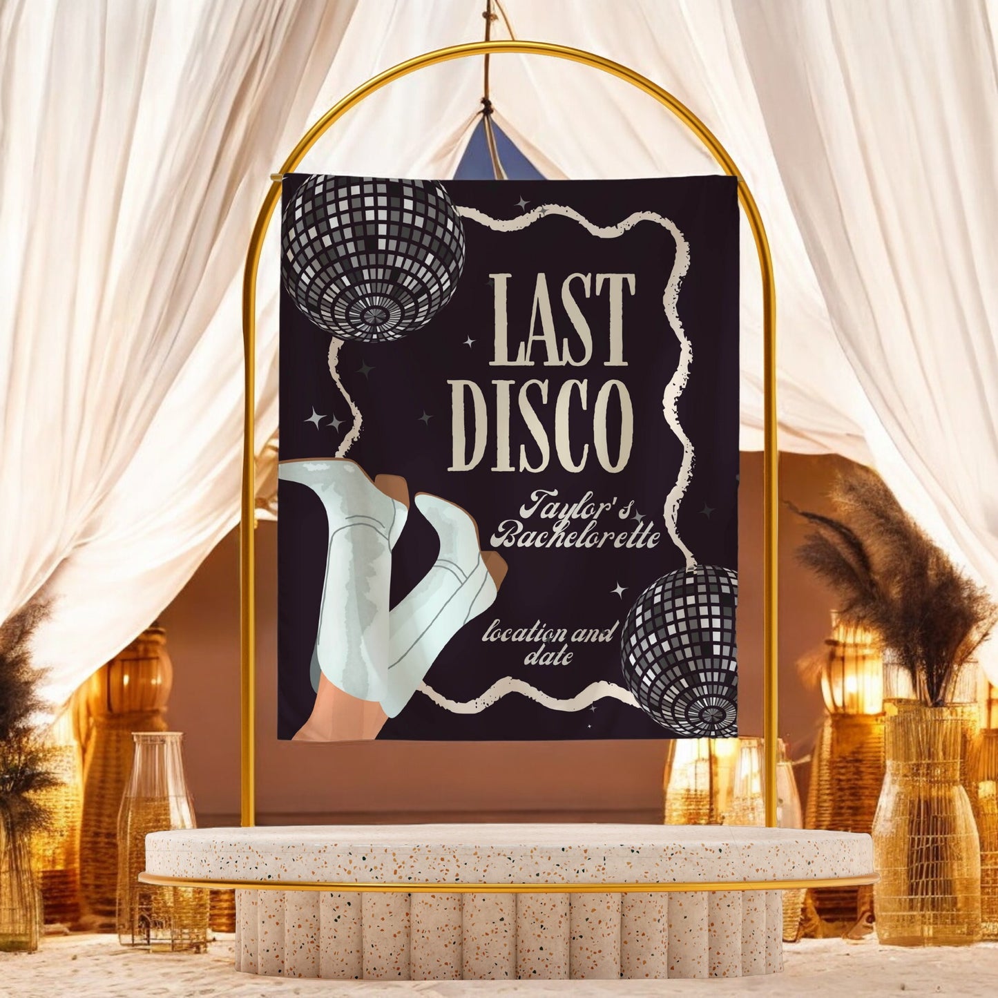 Dance and Casino Bachelorette Banner – Custom Bach Décor | #35