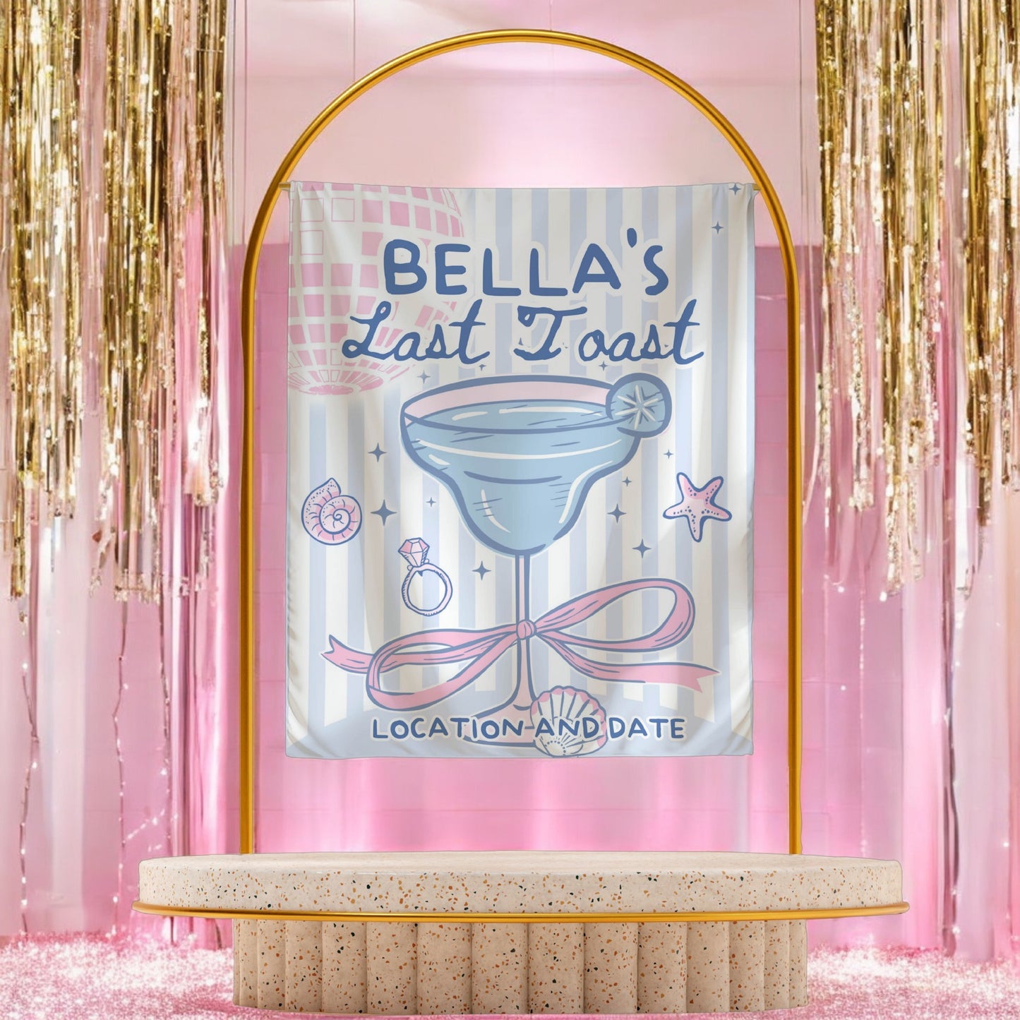 Beach Cocktail Bachelorette Banner – Custom Bach Décor | #56
