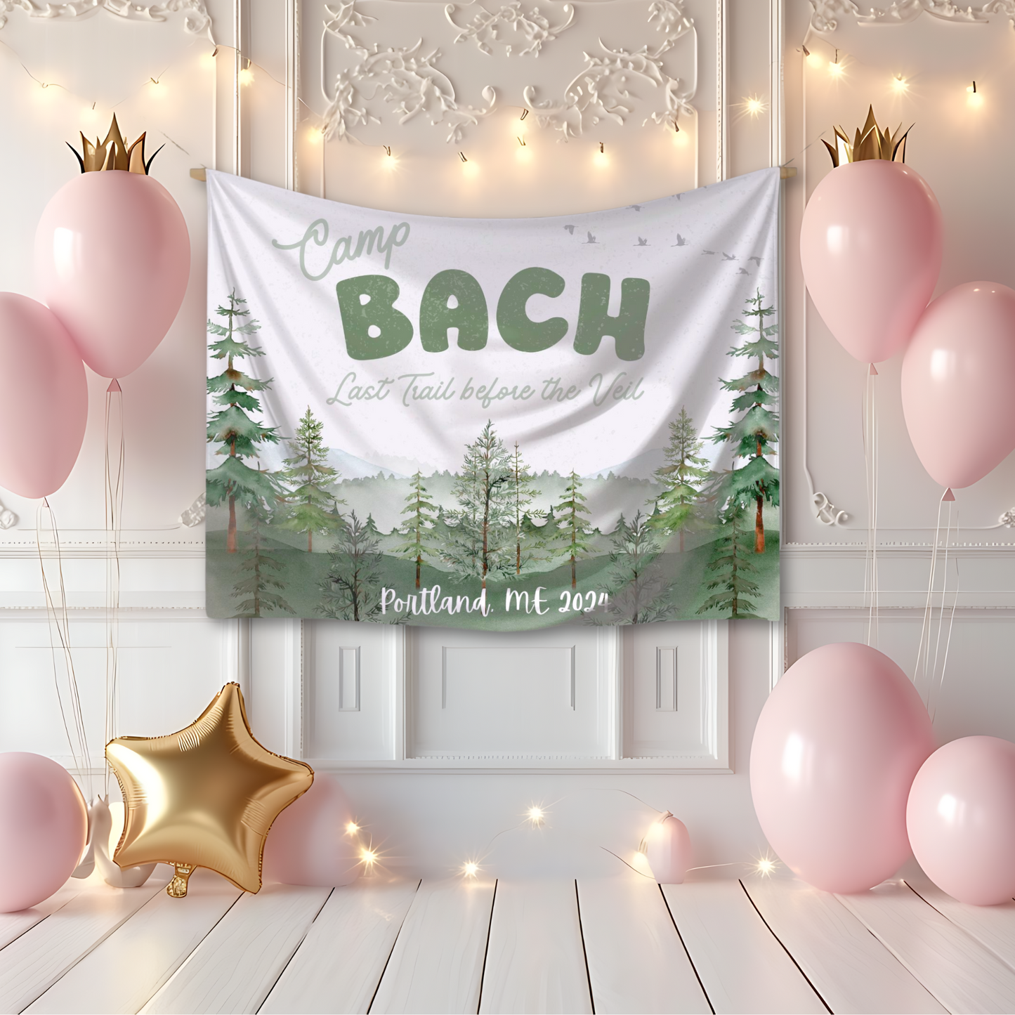 Camping Bachelorette Banner – Custom Bach Décor | #37