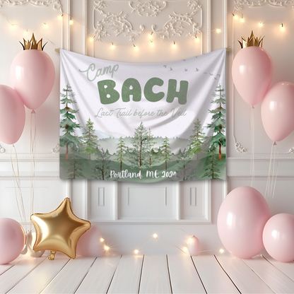 Camping Bachelorette Banner – Custom Bach Décor | #37
