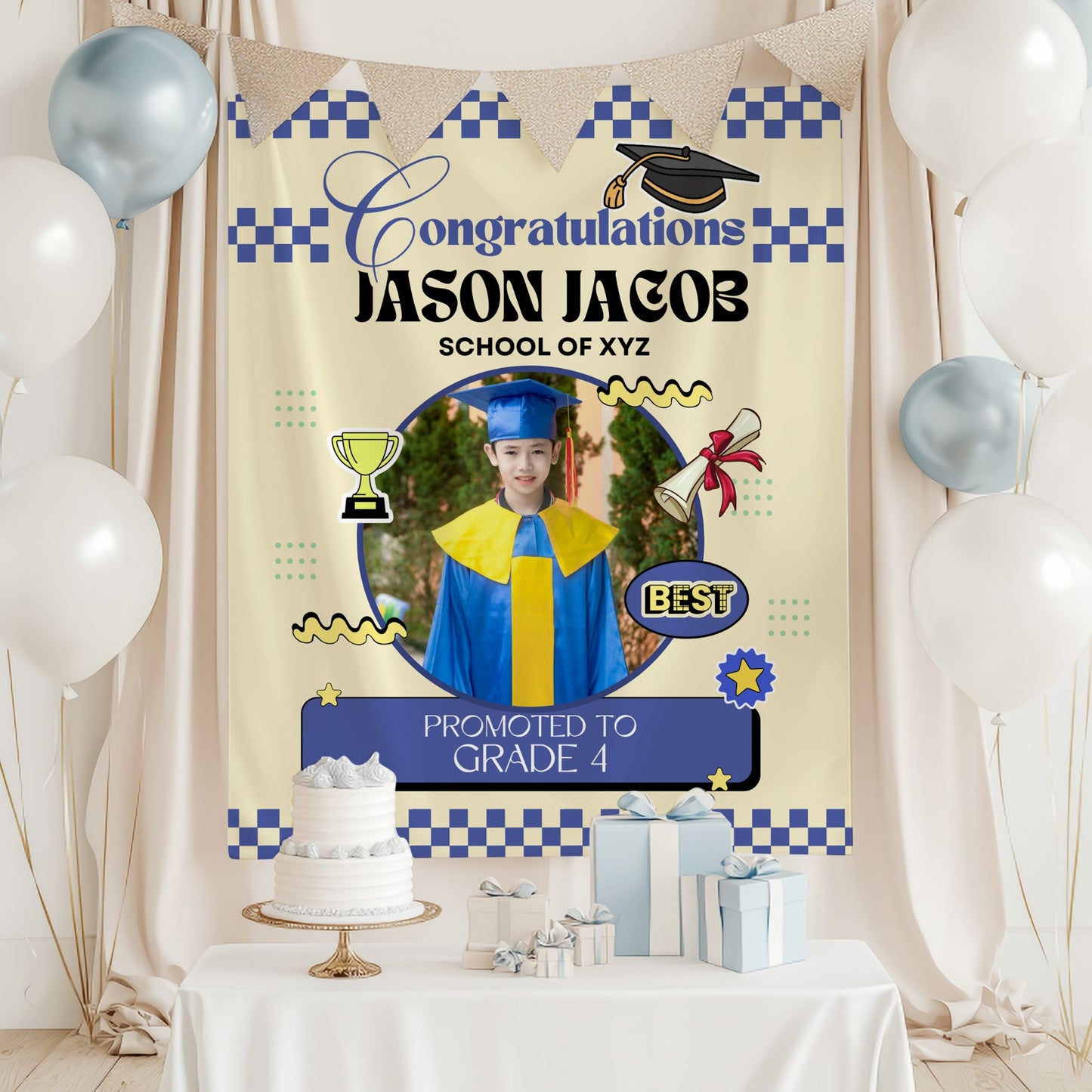 Custom Graduation Backdrop Banner- #3