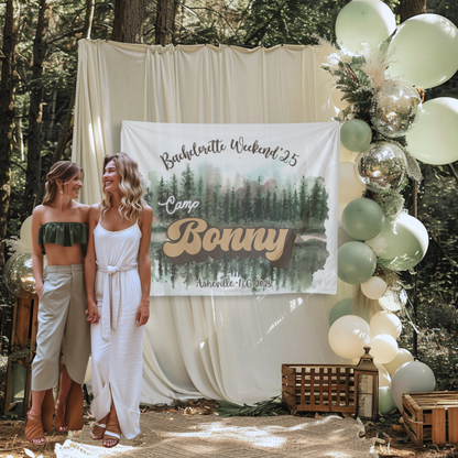Camping Bachelorette Banner – Custom Bach Décor | #41