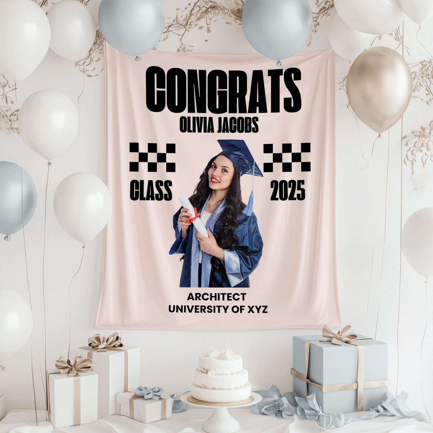 Custom Graduation Backdrop Banner- #4