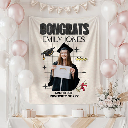 Custom Graduation Backdrop Banner- #7