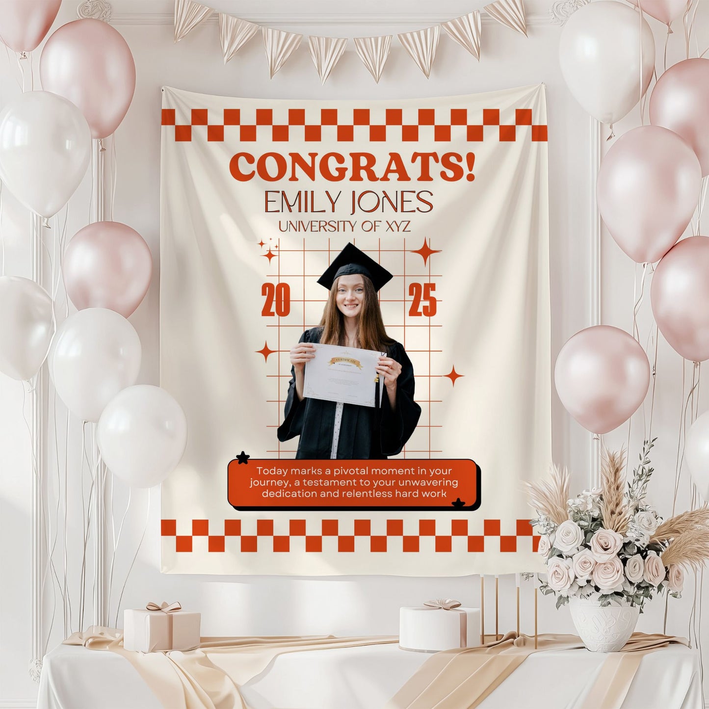 Custom Graduation Backdrop Banner- #8