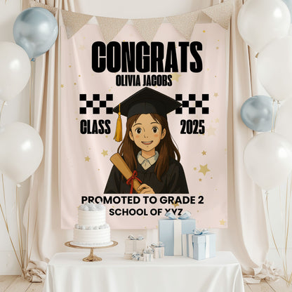 Custom Ghibli Graduation Backdrop Banner- #5