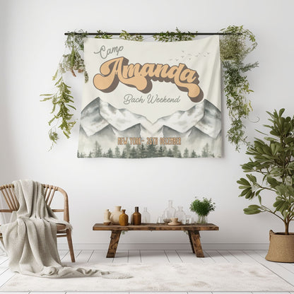 Mountain Camp Bachelorette Banner – Custom Bach Décor | #39