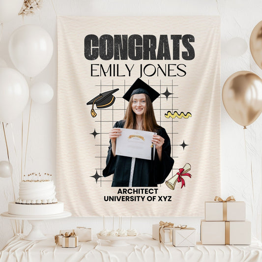 Custom Graduation Backdrop Banner- #7