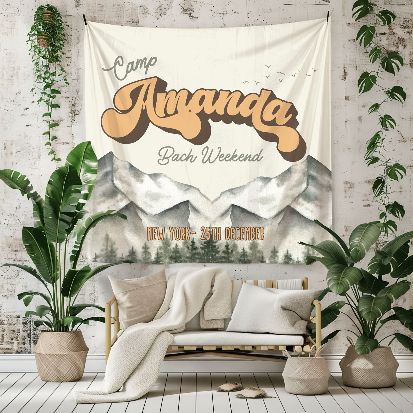 Mountain Camp Bachelorette Banner – Custom Bach Décor | #39