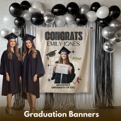 Custom Graduation Backdrop Banner- #7