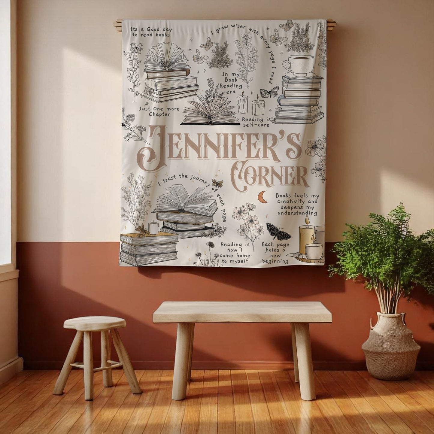 Custom Reading Wall Tapestry