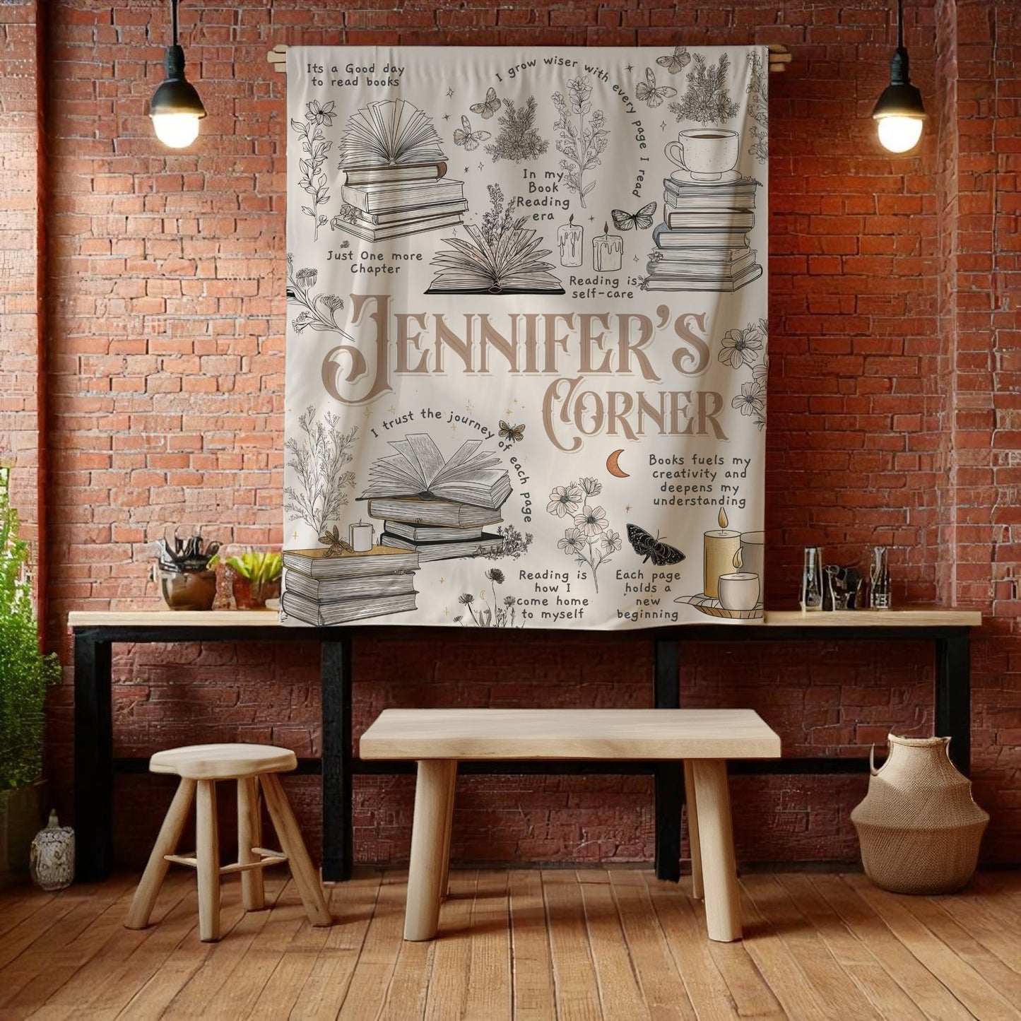 Custom Reading Wall Tapestry