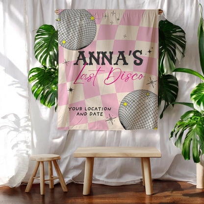 Trendy Disco Bachelorette Banner– Custom Bach Décor | #25