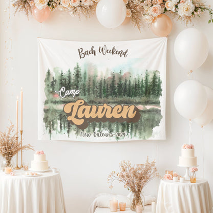 Camping Bachelorette Banner – Custom Bach Décor | #41