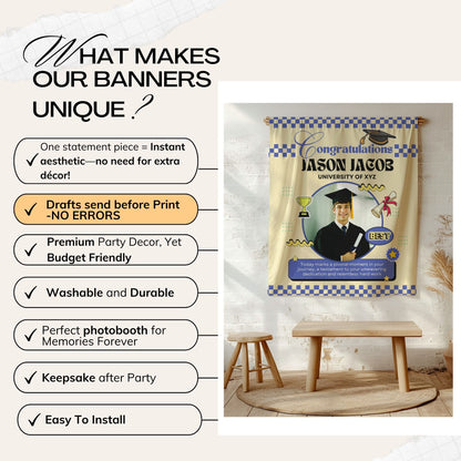 Custom Graduation Backdrop Banner- #3