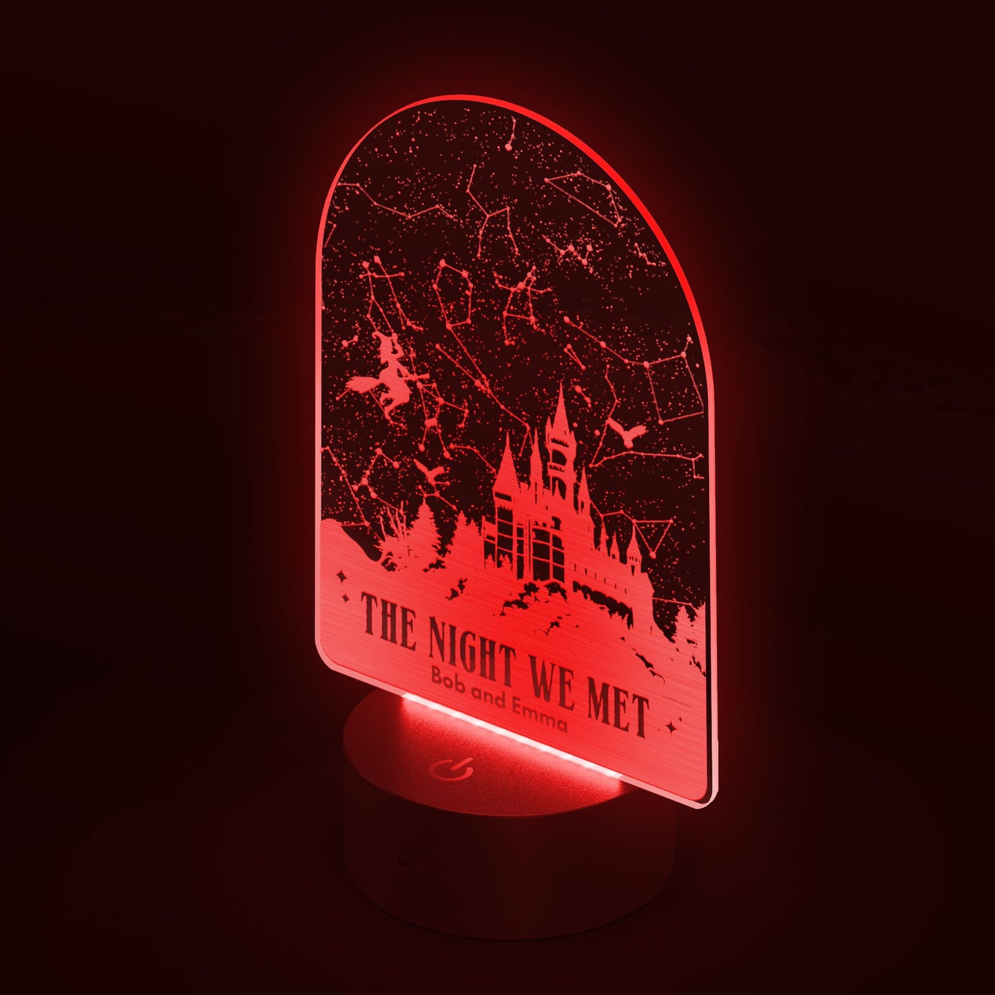 Custom Wizard Star Map - LED Laser Etched Acrylic Plaque