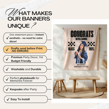 Custom Graduation Backdrop Banner- #4