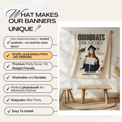 Custom Graduation Backdrop Banner- #7