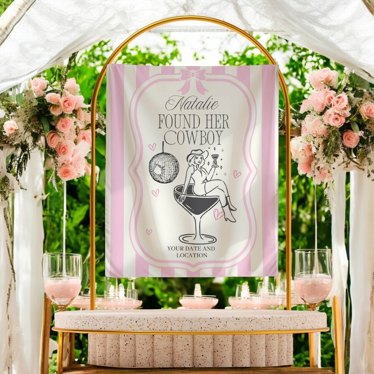Trendy Mix theme Bachelorette Banner – Custom Bach Décor | #30