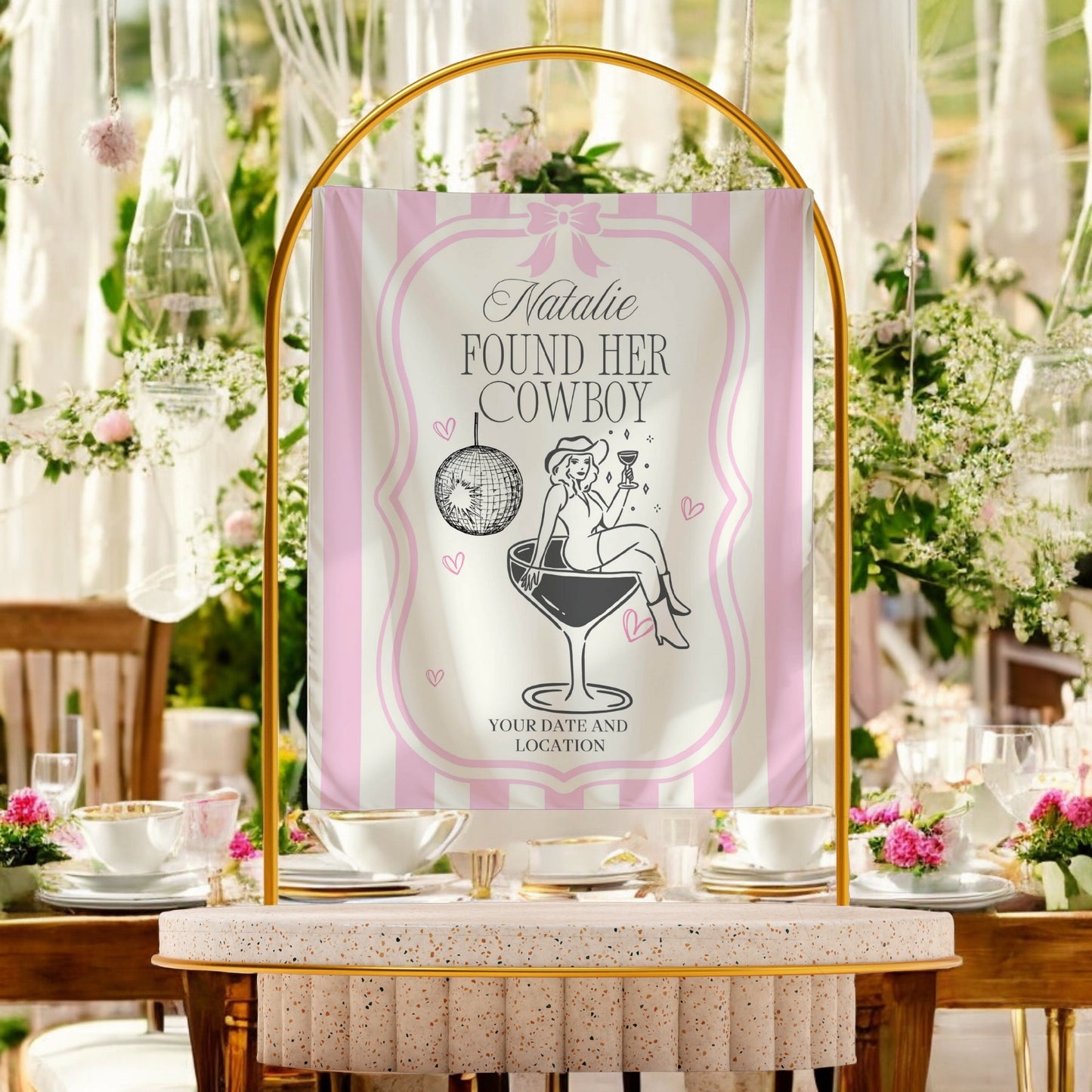 Trendy Mix theme Bachelorette Banner – Custom Bach Décor | #30