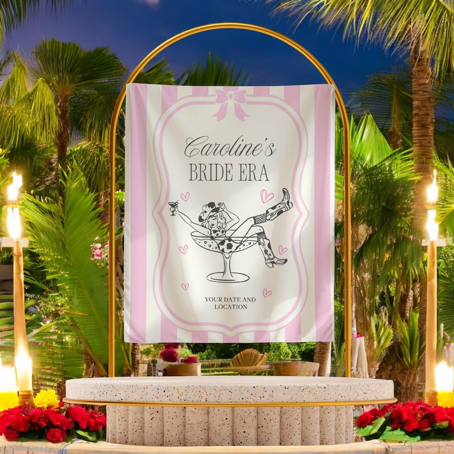 Trendy Mix theme Bachelorette Banner – Custom Bach Décor | #30