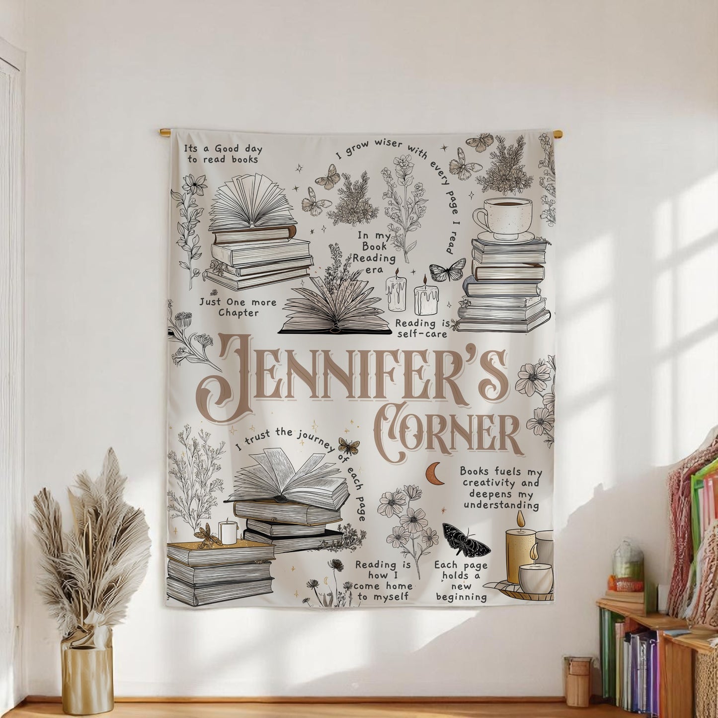 Custom Reading Wall Tapestry