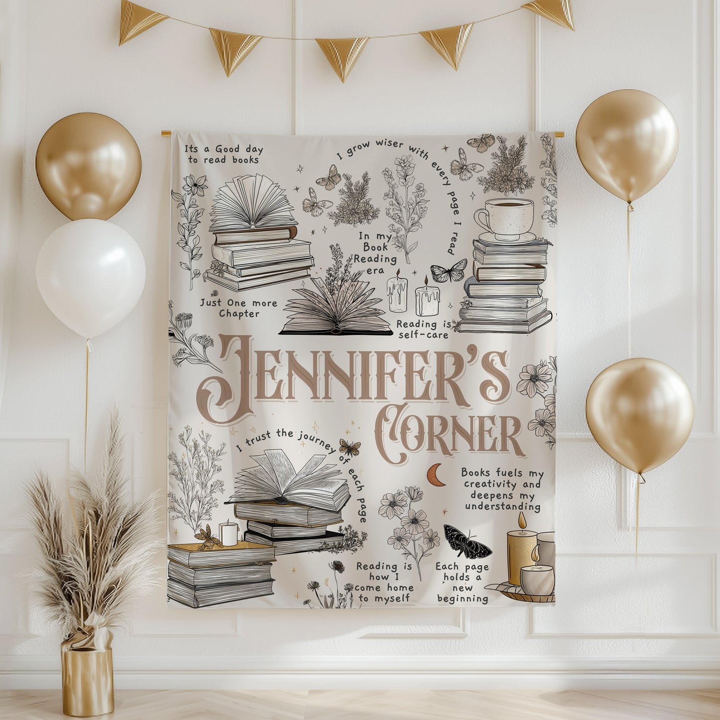 Custom Reading Wall Tapestry