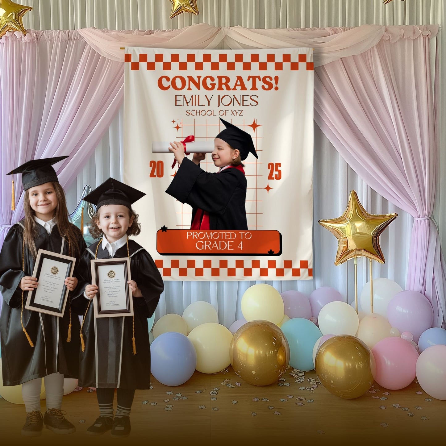 Custom Graduation Backdrop Banner- #8