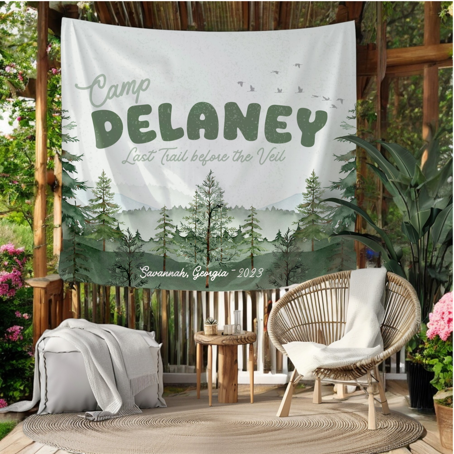 Camping Bachelorette Banner – Custom Bach Décor | #37