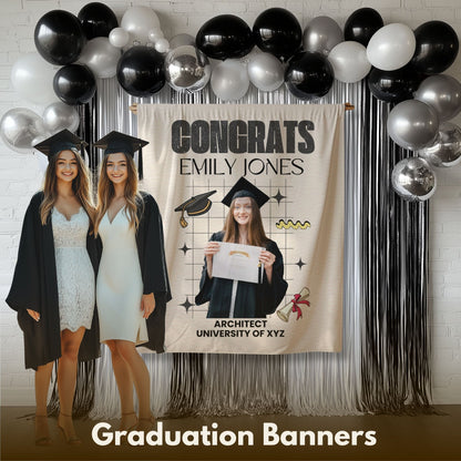 Custom Graduation Backdrop Banner- #7