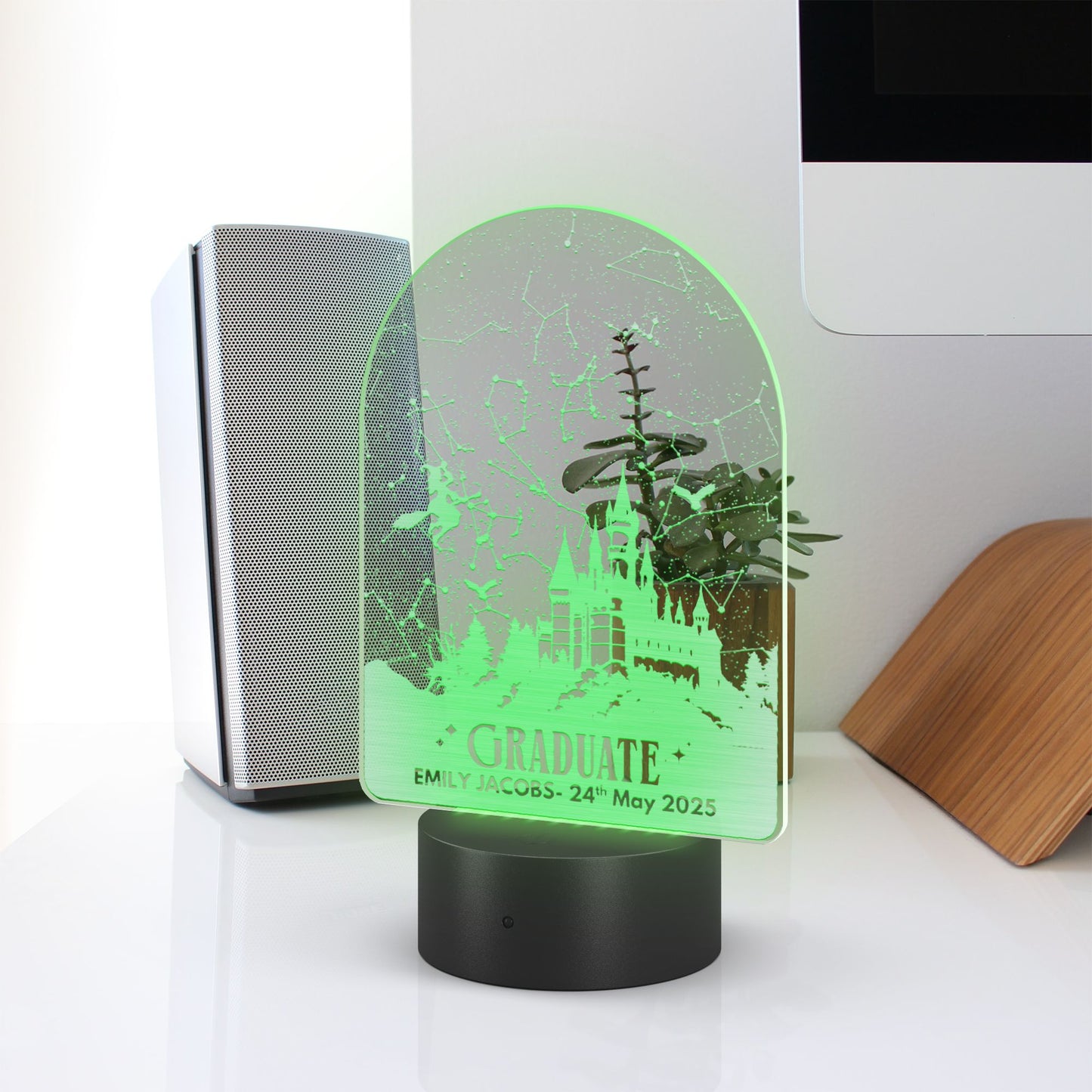 Custom Wizard Star Map - LED Laser Etched Acrylic Plaque