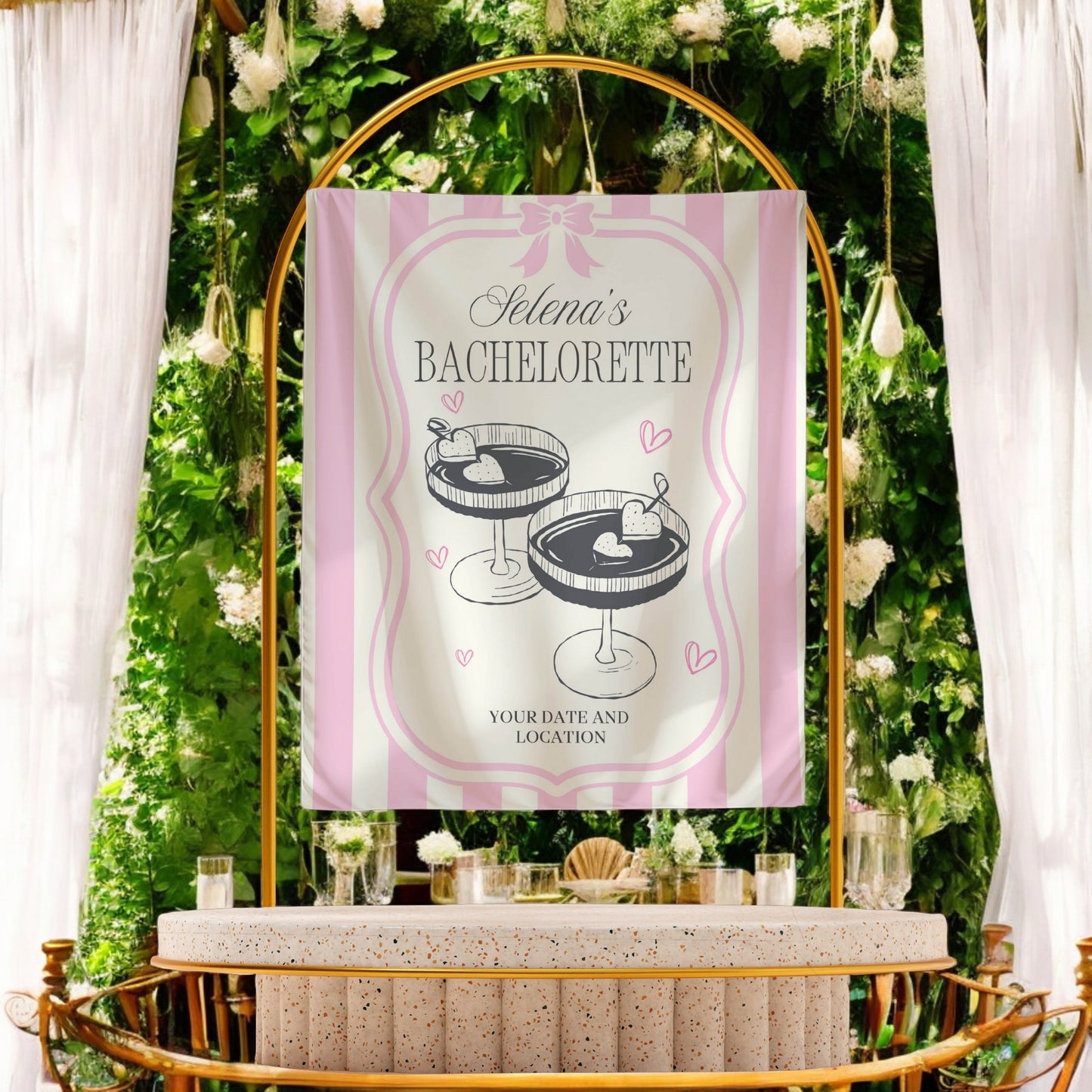 Trendy Mix theme Bachelorette Banner – Custom Bach Décor | #30