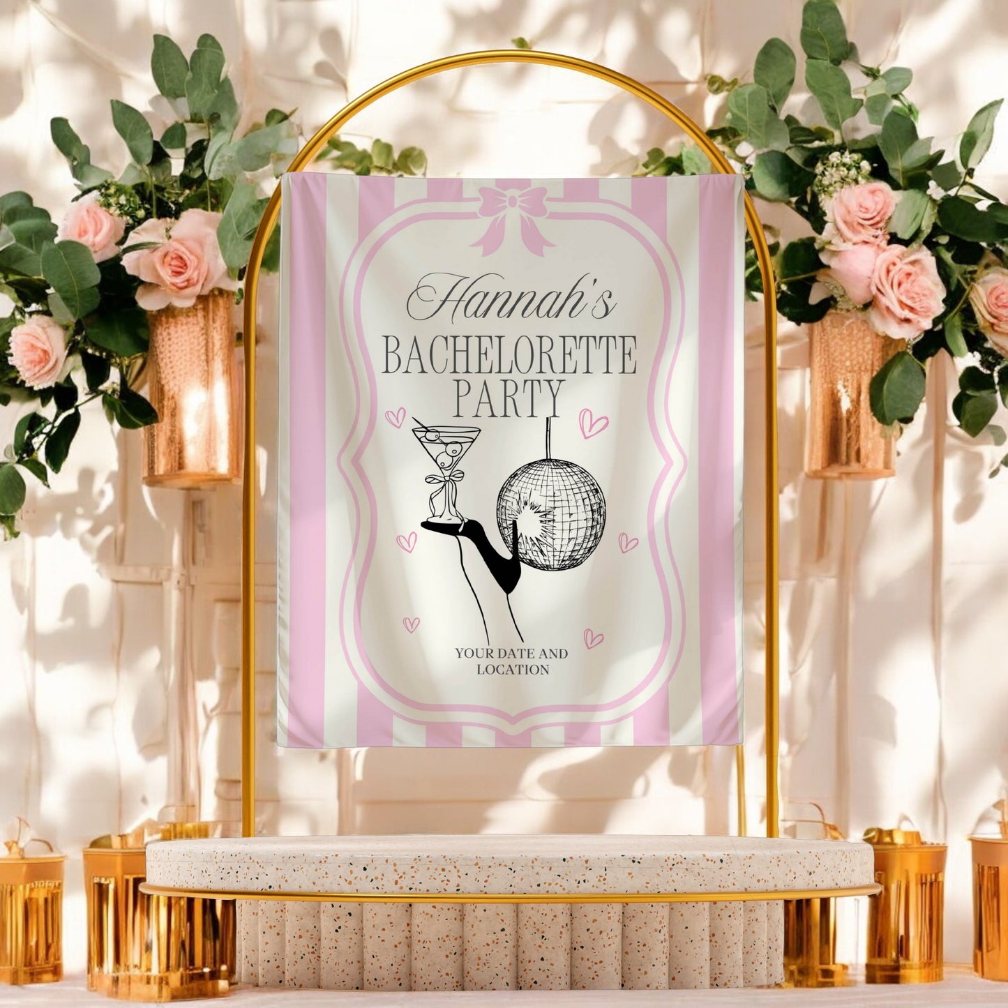 Trendy Mix theme Bachelorette Banner – Custom Bach Décor | #30