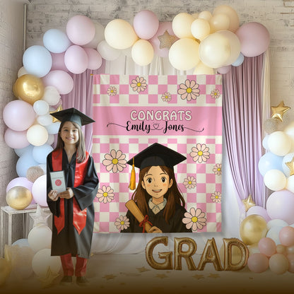 Retro Ghibli Graduation Backdrop Banner- #2