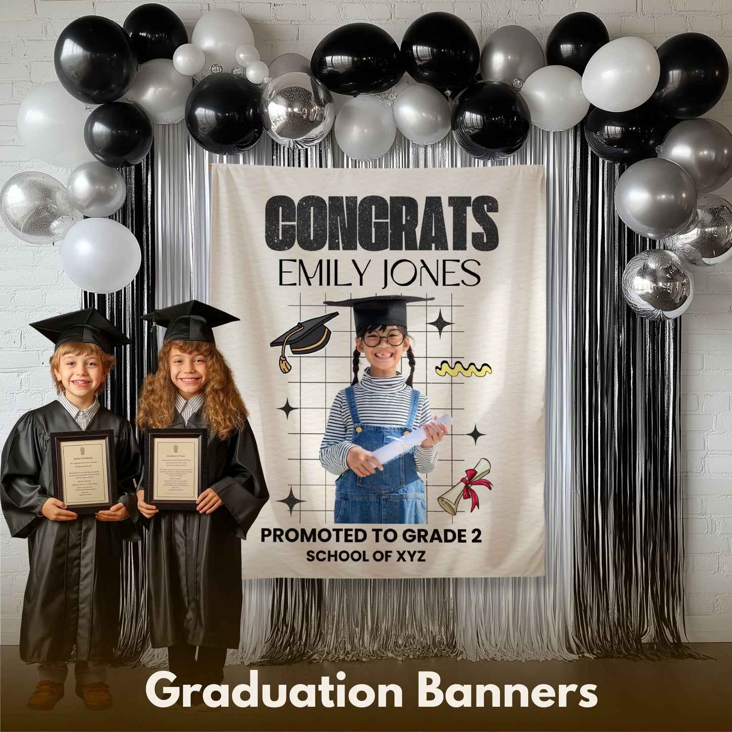 Custom Graduation Backdrop Banner- #7