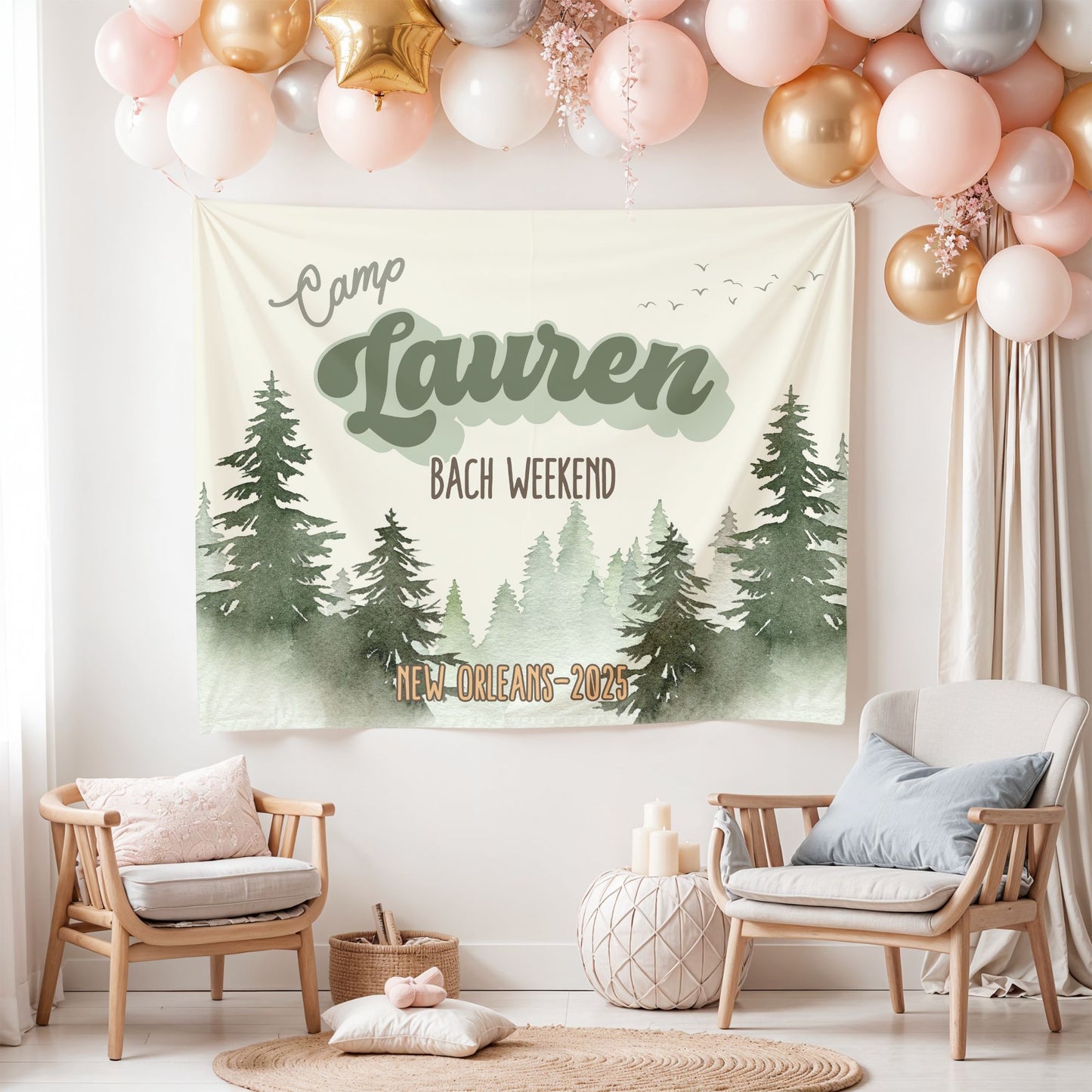 Camping Bachelorette Banner – Custom Bach Décor | #40