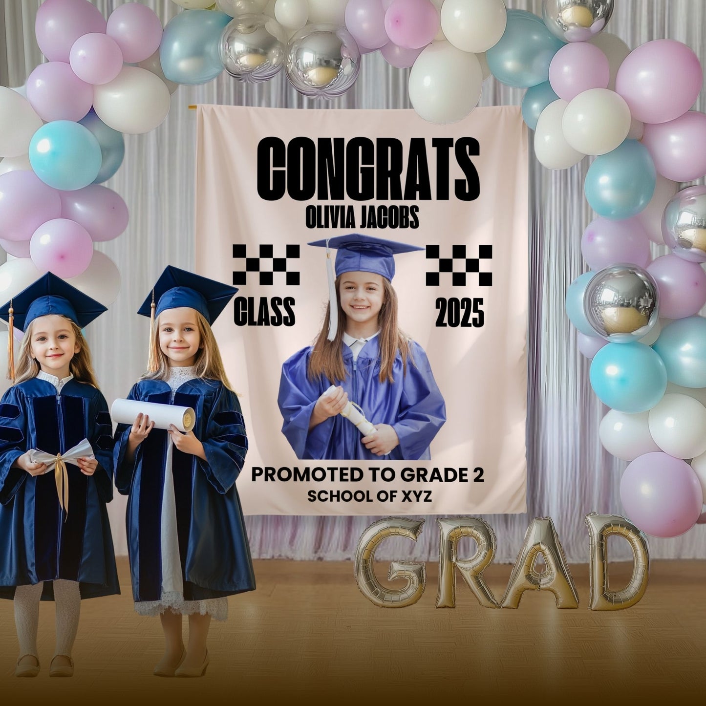 Custom Graduation Backdrop Banner- #4