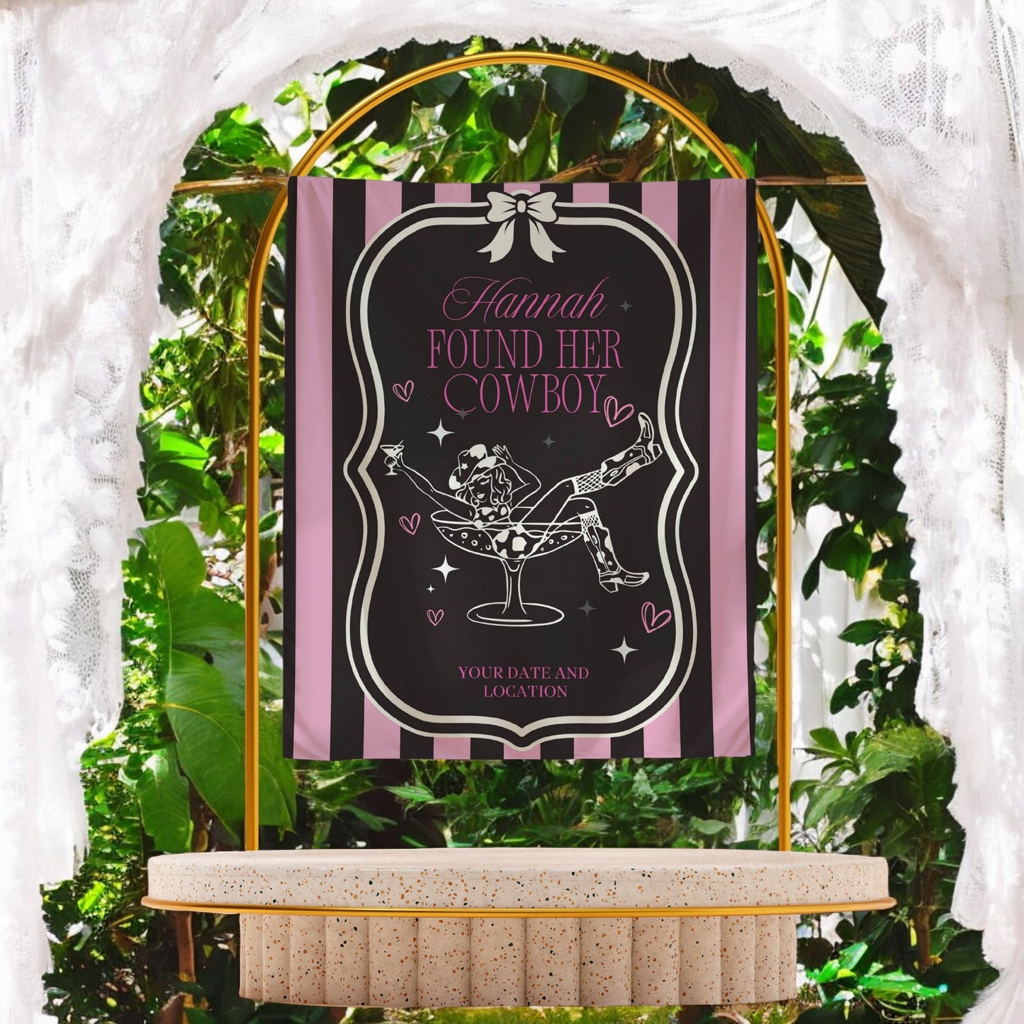 Disco Cowgirl Banner– Custom Bach Décor | #31