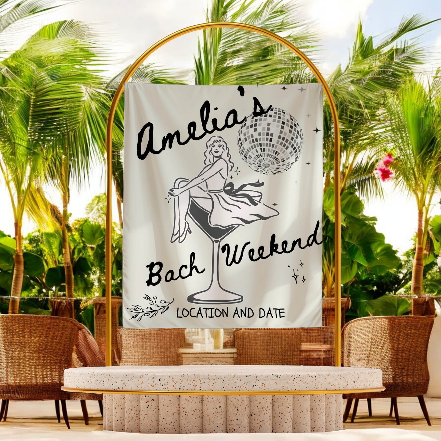 Trendy Bachelorette Banner-– Custom Bach Décor | #32