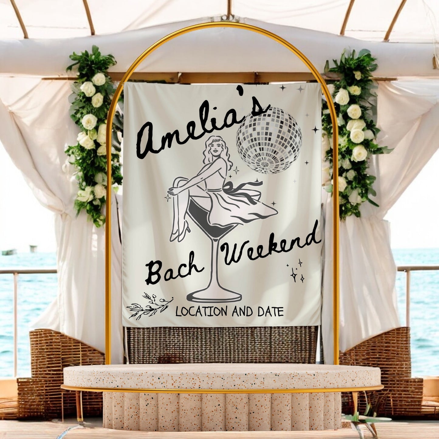 Trendy Bachelorette Banner-– Custom Bach Décor | #32