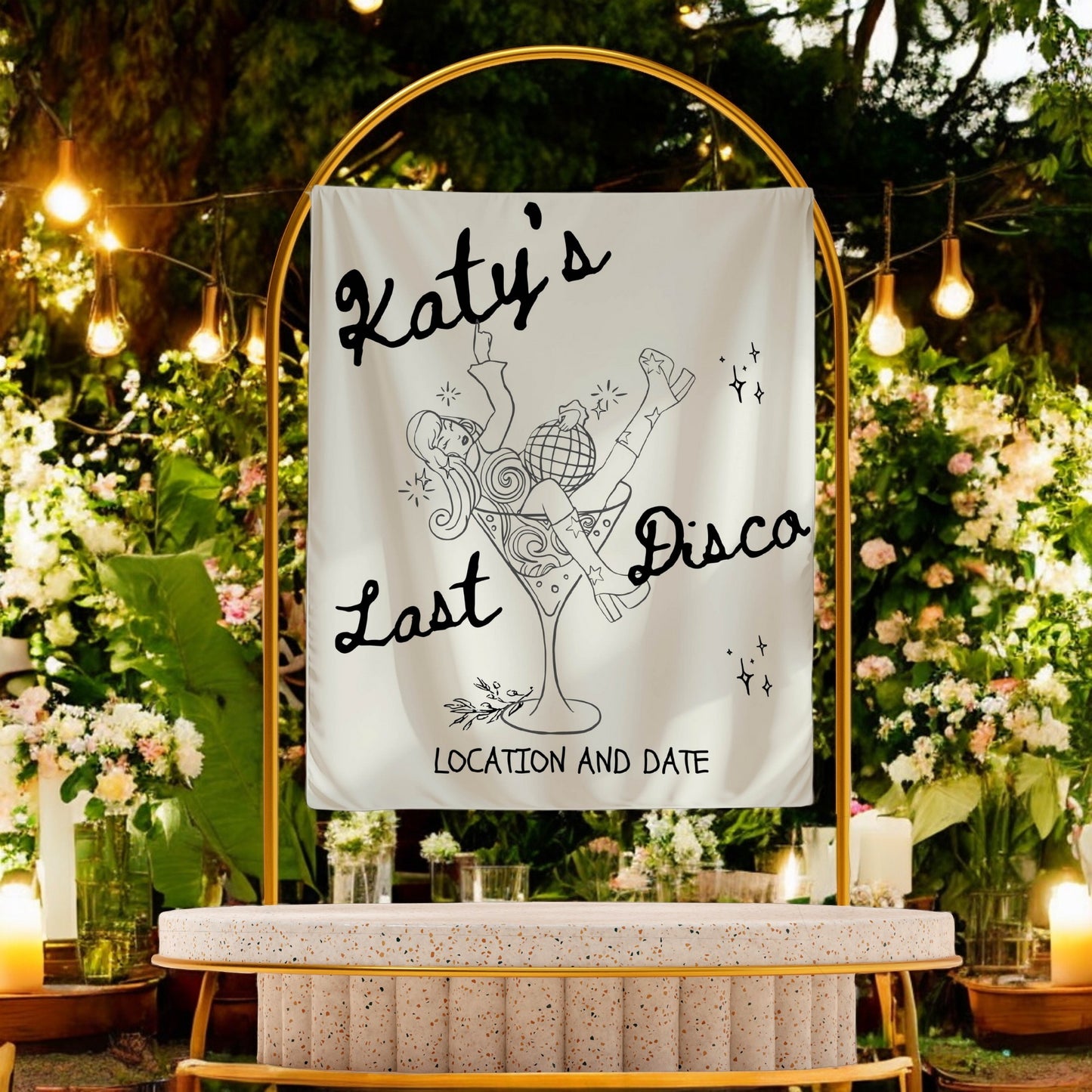 Trendy Bachelorette Banner-– Custom Bach Décor | #32