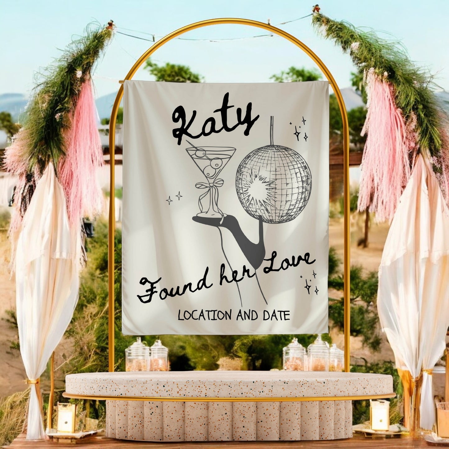 Trendy Bachelorette Banner-– Custom Bach Décor | #32