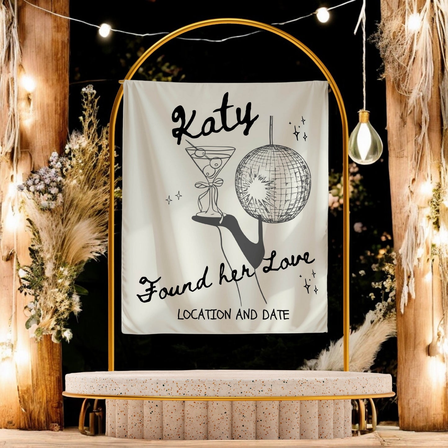 Trendy Bachelorette Banner-– Custom Bach Décor | #32