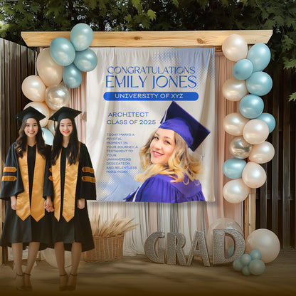 Custom Graduation Backdrop Banner- #6